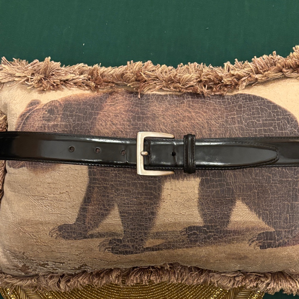Coach Black Leather Mens Belt